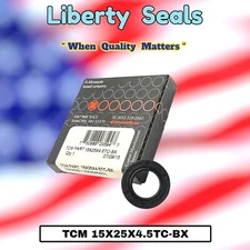 TCM NBR/Carbon Steel TC Type Oil Seal. TCM 15X25X4.5TC-BX By Liberty Seals Inc.