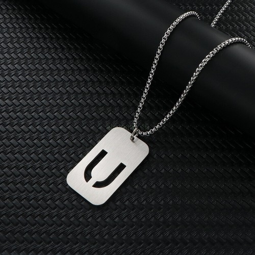 Stainless Steel Hollow Out A-Z 26 Letters Initial Pendant Necklace Jewelry - AUS - Picture 29 of 34