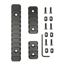 3 PCS M-Lok Picatinny Weaver Rail Section Aluminum 3 5 11 Slot 1.5" 2.5" 5"