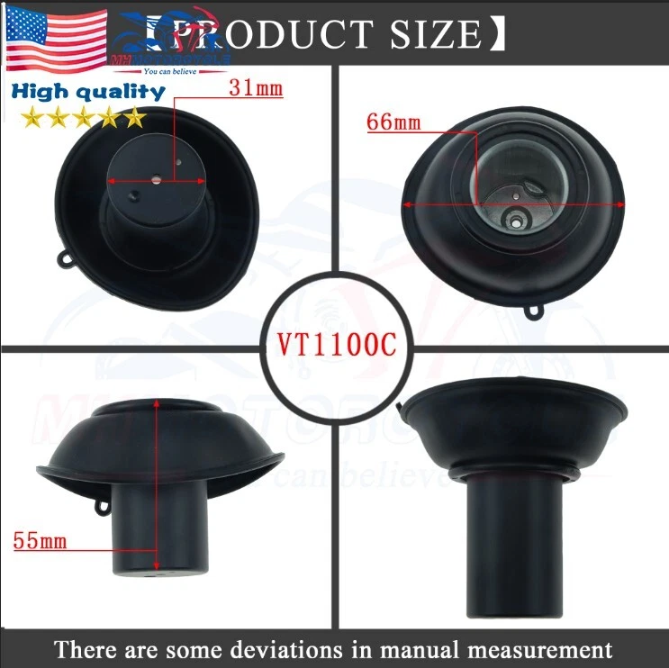 For Honda Shadow Spirit VT1100C 97-05 Carburetor Repair Kit Diaphragm Piston -US Foto 2 de 4