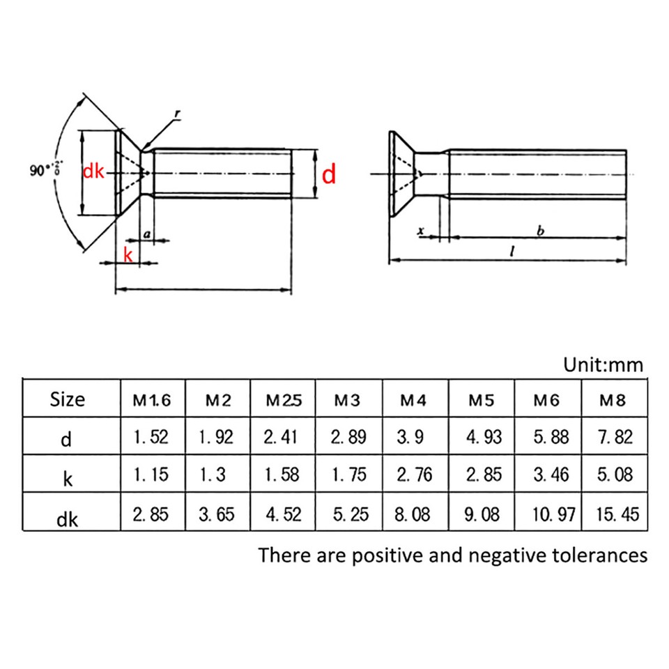 Stainless Steel Screws 100pcs M3 Flat Head Countersunk Screws - 304 Stainless Steel Phillips Machine Screws Flat Head Screws - Foto 9