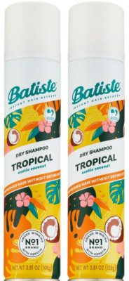 Batiste Dry Shampoo Instant Hair Refresh, Tropical Exotic Coconut, 3.81oz-2 Pack