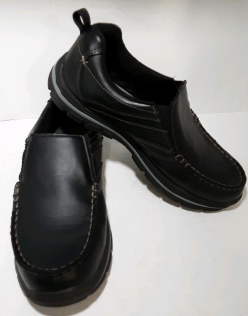 Faded Glory Men's Black Memory Foam Slipon Casual loafers/Shoes 7.5