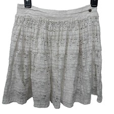 Matilda Jane 435 Girls White Lace Skirt Elastic Waistband Size 14