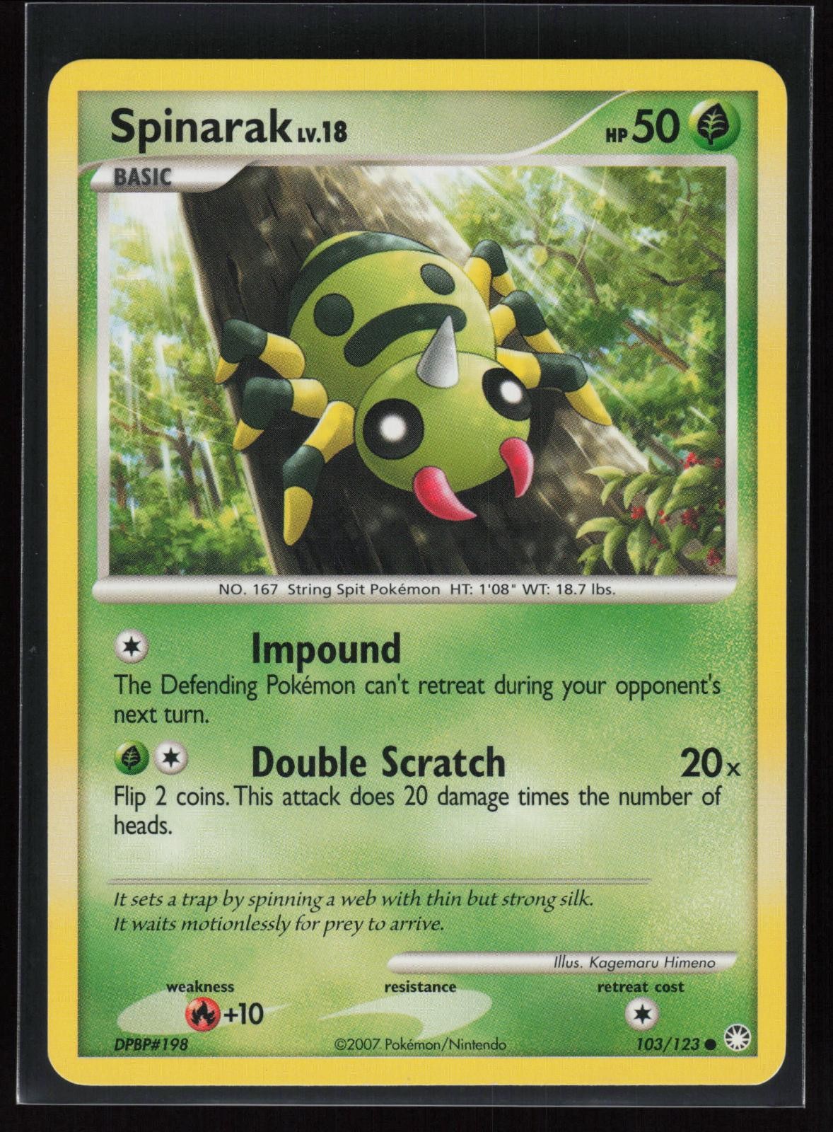 Spinarak Common Mysterious Treasures 103/123 Moderately Played