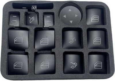 14 Pack Interior Door Armrest Window Switch Button Trim Cover Compatible with Cl