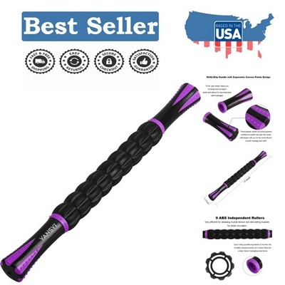 Professional 9-Roller Deep Tissue Massage Stick - Relieve Soreness Effortlessly