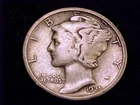 1925-S  Mercury Dime,  Very Good, almost Fine Grade.