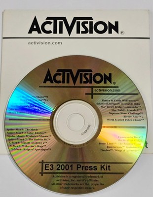ACTIVISION E3 VIDEO GAME PROMO CD 2001 DIGITAL PRESS KIT THPS TONY HAWK ROM