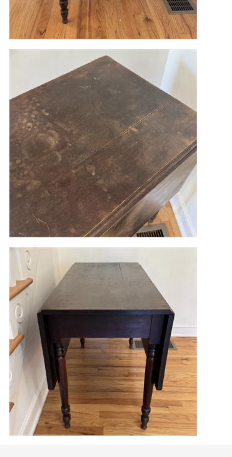 19th Century Antique Drop Leaf Table Walnut