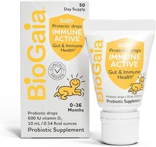 BioGaia Immune Active Baby Probiotic Drops + Vitamin D | for Babies & 10mL 