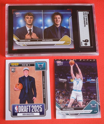 Kon Knueppel ROOKIE CARD & COOPER FLAGG RC SGC 9 INSTANT DRAFT #1/2043+TOPPS NOW