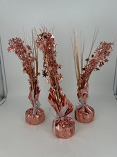 Rose Gold Starburst Table Centerpieces Set of 3 Party Decoration