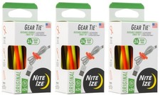Nite Ize 24-Pack Gear Tie ProPack, 3" - Assorted Colors 3-Pack 