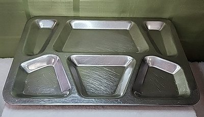 Vintage US Military Stainless Mess Tray WWII U.S.G-1941 15.75 x