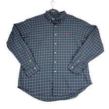 Ralph Lauren Shirt Mens XL Green Plaid Button Down Long Sleeve Cotton