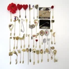 Lot of 44 Vintage Costume Jewelry Stick Pins Gold & Silver Coloured Metal