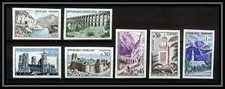 France N°1235/1241 série touristique 1960 Non dentelé ** MNH (Imperf) cote 170 e