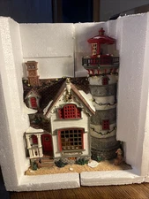 *RARE* Lemax Carole Towne #35856L Sandy Shoal Lighthouse Battery-operated.