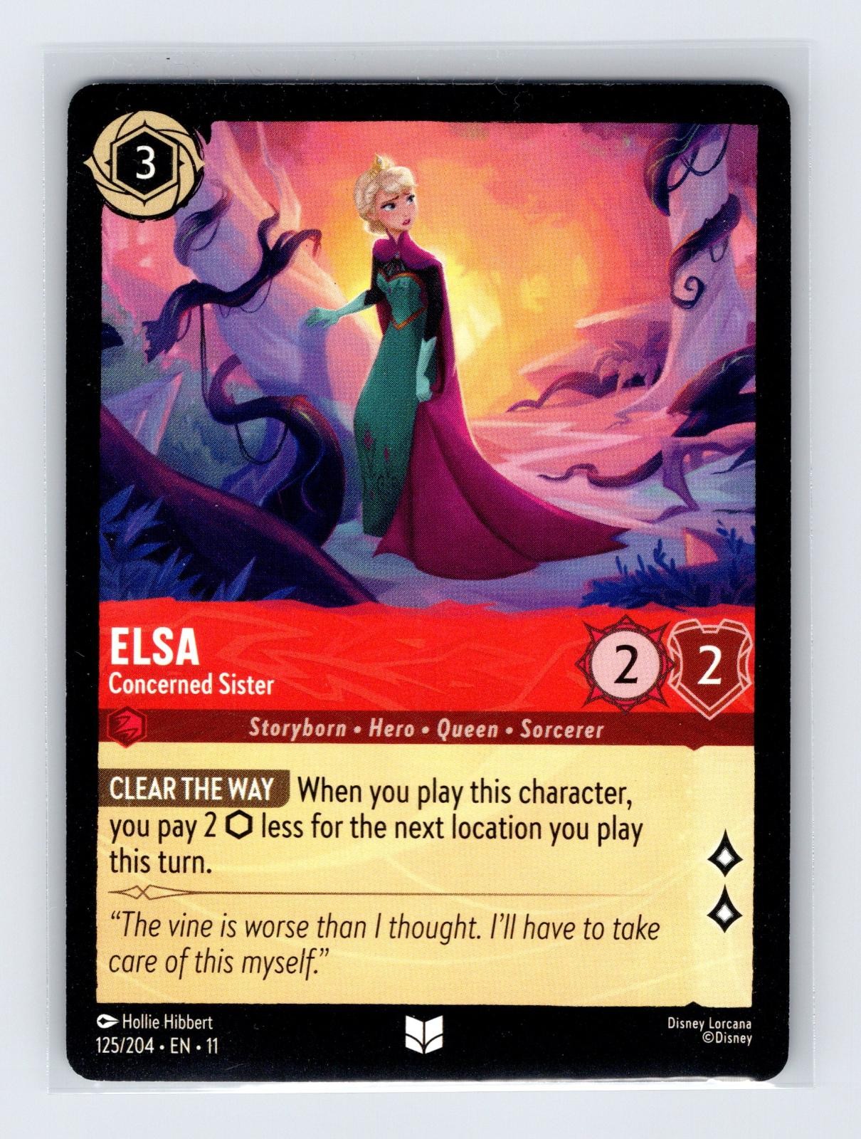 Elsa - Concerned Sister 125/204 UC Lorcana Winterspell NM/M
