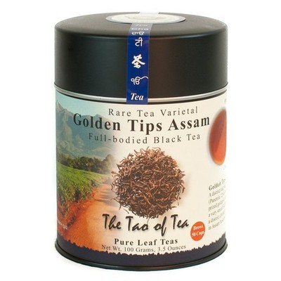 Golden Tips Assam Black Loose Leaf Tea 3.5 Ounce Tin Premium Brew