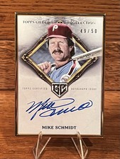 MIKE SCHMIDT On-Card AUTO /50🔥 2023 Topps Gilded Collection Gold Framed 💎MINT!