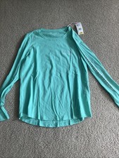 NWT Vineyard Vines Women's Capri Blue Gradient Vintage Whale LS T-Shirt sz S