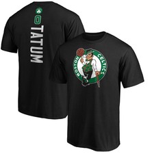 Men's Jayson Tatum Black Boston Celtics Team Playmaker Name Number T-Shirt