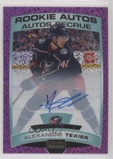 2019-20 O-Pee-Chee Platinum Rookie Autos Violet Pixels Alexandre Texier Auto um0