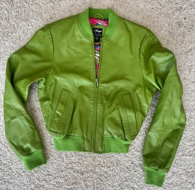 Wilson's Maxima  Green Leather Bomber jacket Small