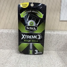 Schick Men's 3 Disposable Razors Extreme 3blades Pivot Ball Contour Adapting