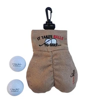 Golf Ball Storage Bag Funny Gag Gift 2 Balls Tees Gloves Holder Cart Accessory