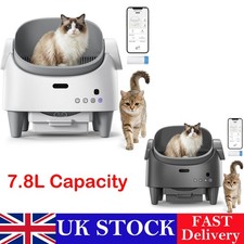 Self-Cleaning Cat Litter Tray, Auto Cat Litter Box w/APP Control, Safety Sensors