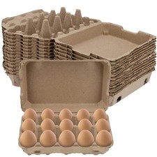 15 Pack Eggs Cartons Bulk, Blank Natural Pulp Egg Cartons Holds 15 Eggs, 3x5 ...