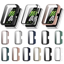 For Samsung Galaxy Fit 3 Watch Case Screen Protector Case Cover W/ Tempered Film