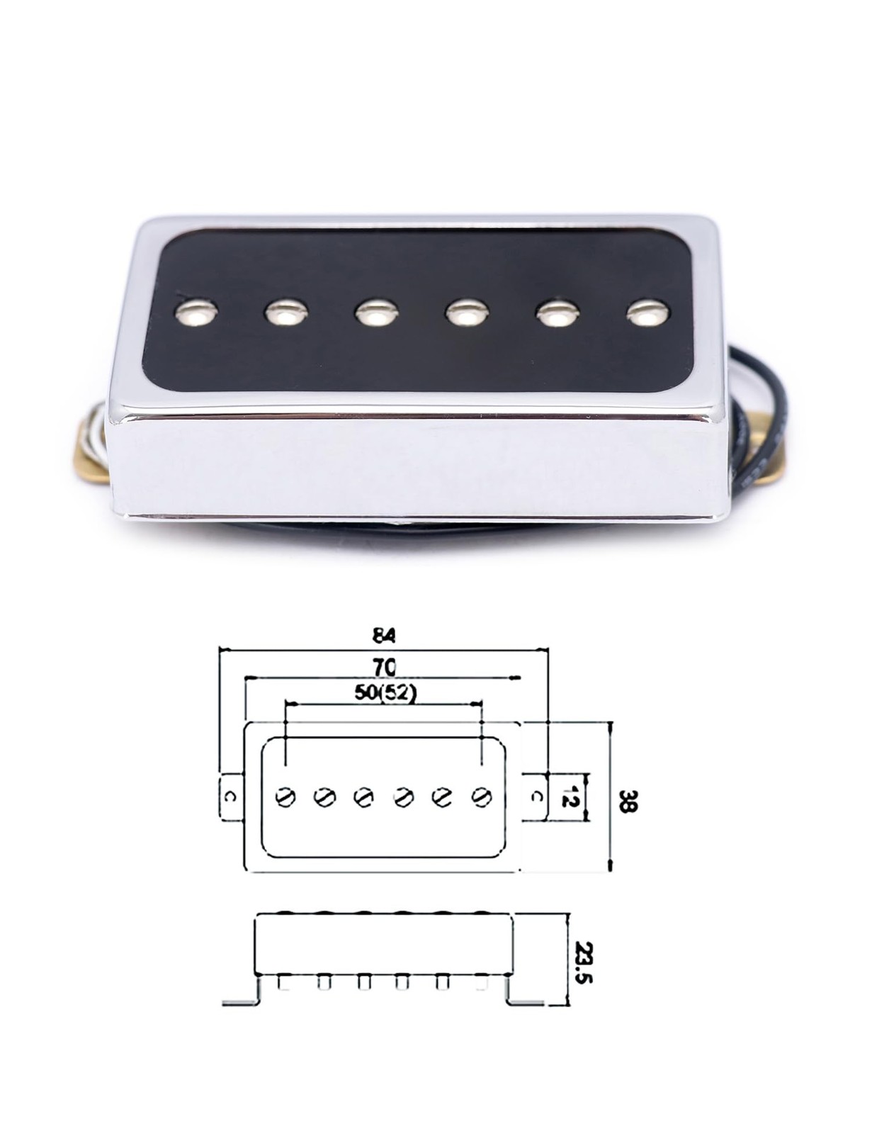 Metallor Humbucker Style Pickups Bridge and Neck Set for Les Paul P90 Style E...