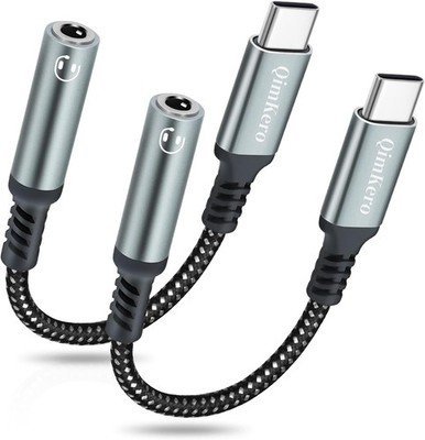 USB Type C to 3.5Mm Female Headphone Jack Adapter, (2 Pack) USB C to Aux Audio D