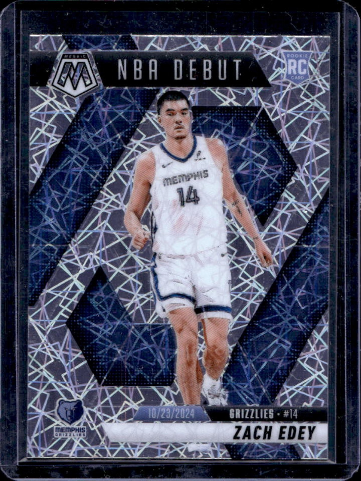 2024-25 Mosaic Zach Edey RC International Rookie NBA Debut #251 Grizzlies