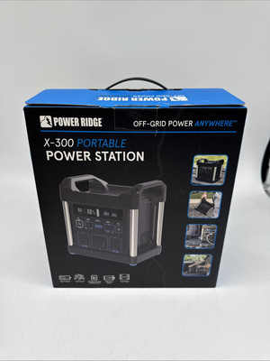 POWER RIDGE X-300 Power Station Portable 296Wh Lithium-Ion Battery Generator New