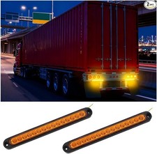 2PCS 10 Inch 15 LED Trailer Tail Light Bar, Vehicle Stop Turn Ta Color: Yellow