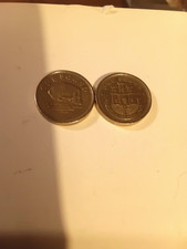 1998  Gibraltar "Castle and Key" and 2009 neandathal skull pound coins