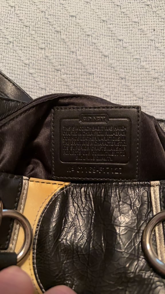 Coach Black Leather Patchwork Handbag - image 2