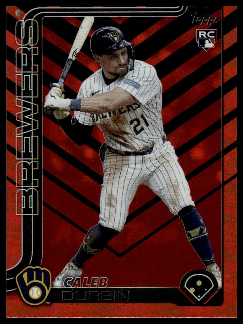 Caleb Durbin 2025 Topps Update #US170 Holiday RC Milwaukee Brewers