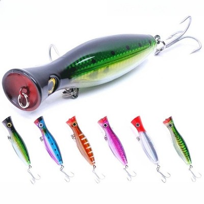 Floating Crankbait Topwater Popper 3D Lifelike Eyes Secure Hooksets Boot Angeln