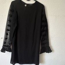 SHEIN Damen Bluse Basic schwarz Gr. S Langarm...