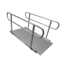 Titan Ramps 6' Wheelchair Entry Ramp with Handrails – 850 lb. Capacity
