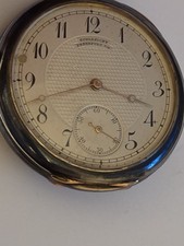 GIRARD PERREGAUX Tula/Niello Silber Taschenuhr Schlesicky Frankfurt 1920 RARI