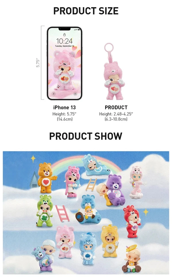 POP MART Zsiga x Care Bears Series Confirmed Figure in New Sealed Bag Open Box - Image 3 of 4