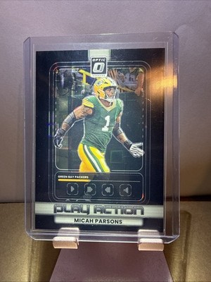 2025 Panini Donruss Optic - Play Action Micah Parsons #11 Black Pandora Prizm...