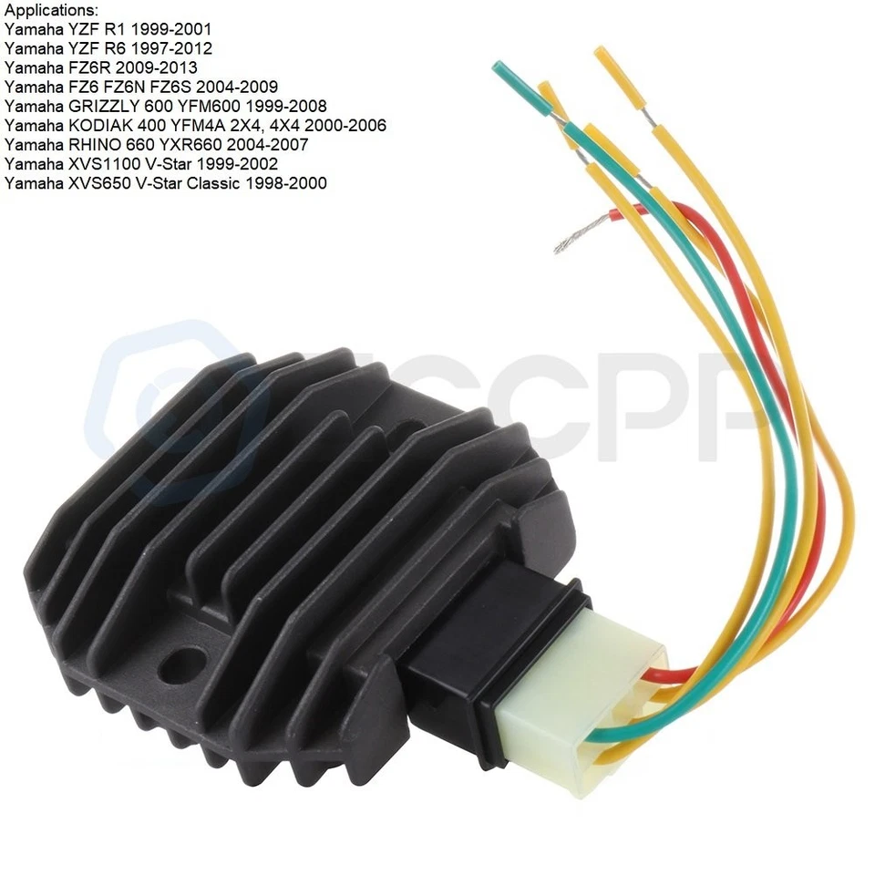 ECCPP 2Pcs Rectifier Regulator For Yamaha YZF R1 1999-2001 YZF R6 1997-2002 2000 - Imagem 2 de 4